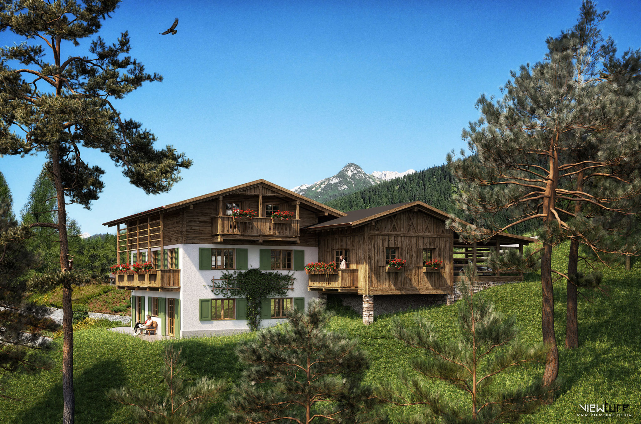 Tiroler Bauernhaus ©Viewture Visualisierungen